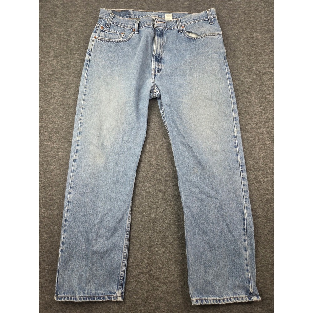 Levi's Jeans Men 40x30 Light Wash 505 Regular Fit Straight Leg Denim vtg y2k